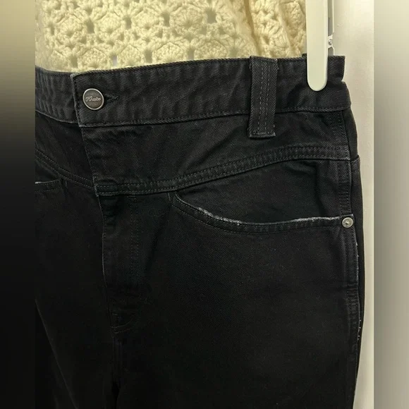 Khaite Preen Denim High Rise Wide Leg Denim Jeans in Black - Size 32 retail $680 - Picture 10 of 16
